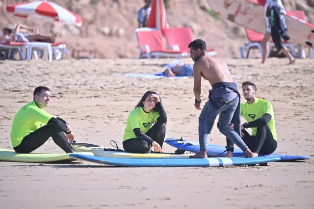 Surf class with our coach